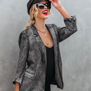 Acid Wash Blazer